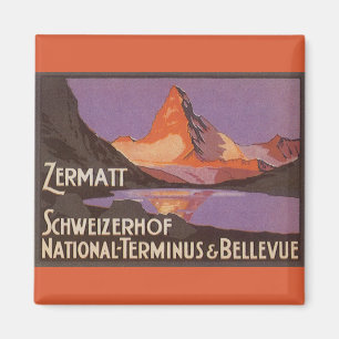 Vintage Travel, Matterhorn Berg in der Schweiz Magnet