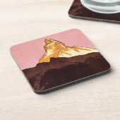 Vintage Travel, Matterhorn Mountain, Schweiz Getränkeuntersetzer (Linke Seite)