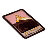 Vintage Travel, Matterhorn Mountain, Schweiz Magnet (Rechte Seite)