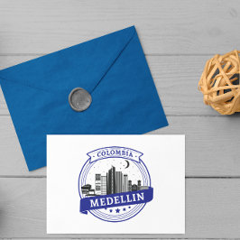 Vintage Travel Medellin Kolumbien Postkarte