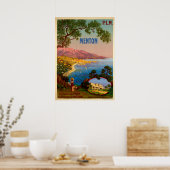 Vintage Travel - Menton - Französische Riviera Poster (Küche)