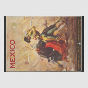 Vintage Travel Mexico Bull Kämpfen Matador Seidenpapier