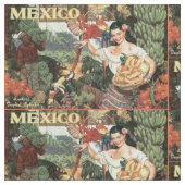 Vintage Travel Mexiko anpassbare Gewebe Stoff (Nahaufnahme)