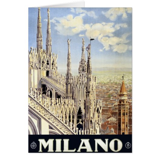 Vintage Travel Milano Italien Gotische Kathedrale (Vorne)