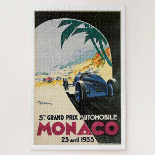 Vintage Travel Monaco Grosse Preise Puzzle