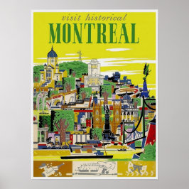 Vintage Travel - Montreal - Quebec - Kanada Poster