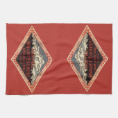 Vintage Travel, Mount Everest, Darjeeling Indien Geschirrtuch (Horizontal)