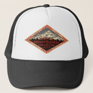 Vintage Travel, Mount Everest, Darjeeling Indien Truckerkappe