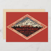 Vintage Travel, Mount Everest Einladung (Vorne/Hinten)