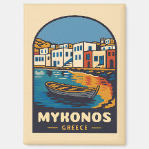 Vintage Travel Mykonos Griechenland Insel Retro
