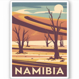 Vintage Travel Namibia Africa Retro Graphic Aufkleber