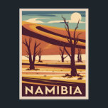 Vintage Travel Namibia Africa Retro Graphic Postkarte<br><div class="desc">Feiern Sie die Magie von Namibia mit diesem altertümlichen,  auf Reisen inspirierten Design. Lass es dir auf eine Reise zu einem Land voller schroffer Schönheit,  uralter Landschaften und unvergesslichen Erlebnissen zu entführen,  die dich beeindruckt und inspiriert verlasse.</div>