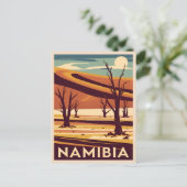 Vintage Travel Namibia Africa Retro Graphic Postkarte (Stehend Vorderseite)