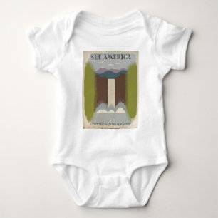 Vintage Travel National Parks Baby Strampler