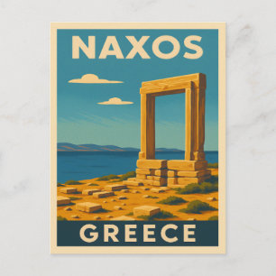 Vintage Travel Naxos Griechenland Küstenstreifen L Postkarte