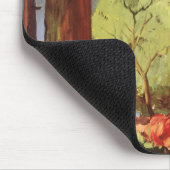 Vintage Travel, Neuseeland Landschaft Mutterfrau Mousepad (Ecke)