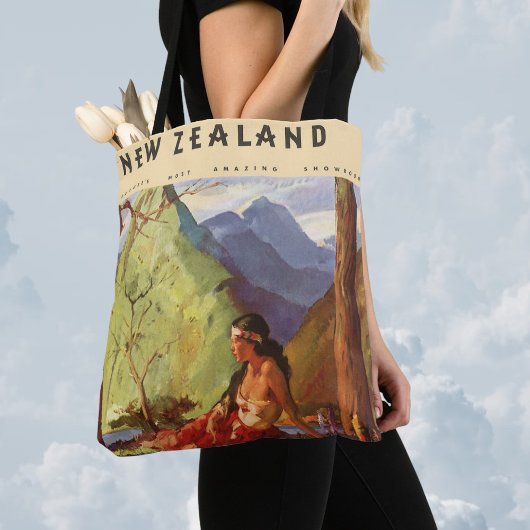 Vintage Travel, Neuseeland Landschaft Mutterfrau Tasche