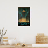 Vintage Travel, New York Central Gebäude Poster (Küche)