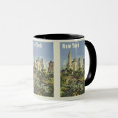 Vintage Travel New York City Tasse (VorderseiteRechts)