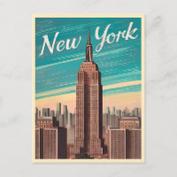 Vintage Travel New York Empire State Gebäude