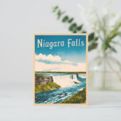 Vintage Travel Niagara Falls Retro Landschaftlich Postkarte (Stehend Vorderseite)