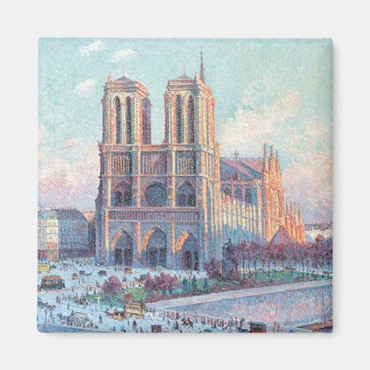Vintage Travel Notre Dame de Paris Magnet (Vorne)
