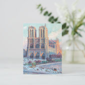Vintage Travel Notre Dame de Paris Postkarte (Stehend Vorderseite)