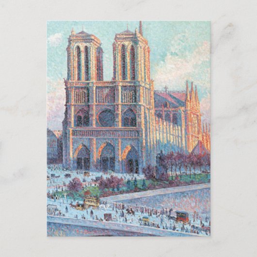 Vintage Travel Notre Dame de Paris Postkarte (Vorderseite)