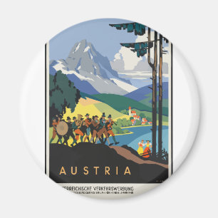 Vintage Travel Österreich Magnet