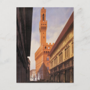 Vintage Travel, Palazzo Vecchio, Florenz, Italien Postkarte