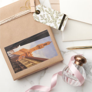 Vintage Travel, Palazzo Vecchio, Florenz, Italien Rechteckiger Aufkleber