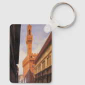 Vintage Travel, Palazzo Vecchio, Florenz, Italien Schlüsselanhänger (Rückseite)