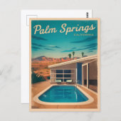 Vintage Travel Palm Springs Landschaftlich Postkarte (Vorne/Hinten)