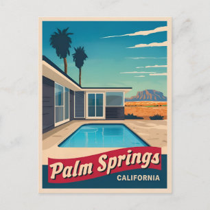 Vintage Travel Palm Springs Postkarte