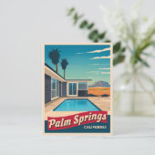 Vintage Travel Palm Springs Postkarte (Stehend Vorderseite)