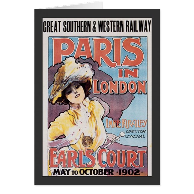Vintage Travel, Paris, London Railroad Frau (Vorne)