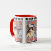 Vintage Travel, Paris, London Railroad Frau Tasse (Vorderseite Links)