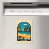Vintage Travel Phi Phi Islands Thailand Beach Magnet (In Situ (Geschirrspüler))
