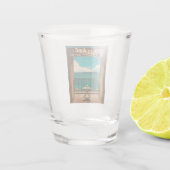 Vintage Travel Phuket Thailand Retro Landschaftlic Schnapsglas (Rückseite)