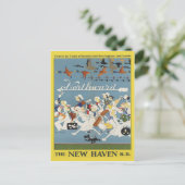 Vintage Travel Postcard für Neuengland und Kanada Postkarte (Stehend Vorderseite)