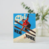 Vintage Travel Postcard - Ski New York Postkarte (Stehend Vorderseite)