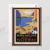Vintage Travel Poster 34 Postkarte (Vorne/Hinten)
