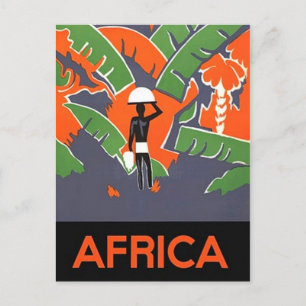 Vintage Travel Poster Africa trip safari PCs Feiertagspostkarte