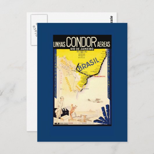 Vintage Travel Poster auf Karten, Postkarten (Vorne/Hinten)