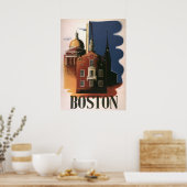 Vintage Travel Poster aus Boston, Massachusetts (Küche)