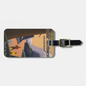 Vintage Travel Poster Ausblick auf die Berge Gepäckanhänger (Vorderseite horizontal)