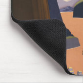 Vintage Travel Poster Ausblick auf die Berge Mousepad (Ecke)