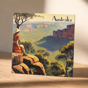 Vintage Travel Poster Australien Canyon