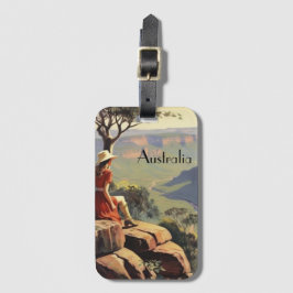 Vintage Travel Poster Australien Canyon Gepäckanhänger