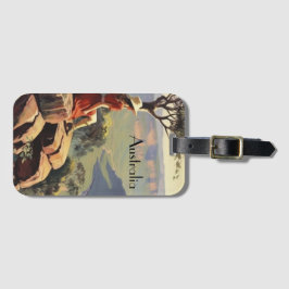 Vintage Travel Poster Australien Canyon Gepäckanhänger